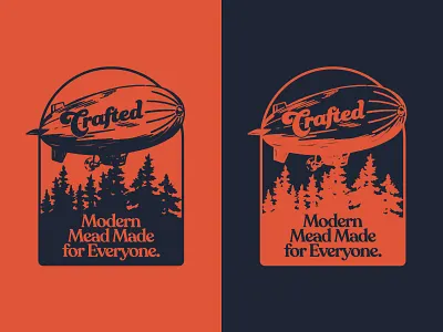 Crafted Blimp One-Color akron apparel blimp branding design flat handdrawn icon illustration logo mead ohio outdoors ui