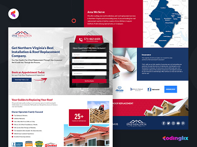 Style Installation Roofing | Web UI dailyui design modern design uiux