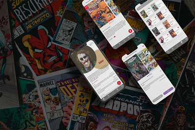 Comic Book App app design ui ux