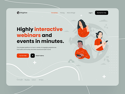 Web design for Webinars event home page home page design homepage homepage design interface landing page landing page design online typography ui design video virtual web webdesign webinars website website design