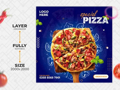 Pizza Social Media Banner I Social Media Add artwork banner ad banner design design facebook ads facebook banner facebook cover facebook post food food banner foodie instagram post instagram story restaurant branding social media