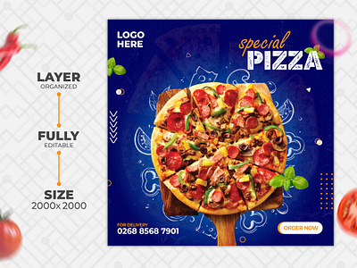Pizza Social Media Banner I Social Media Add artwork banner ad banner design design facebook ads facebook banner facebook cover facebook post food food banner foodie instagram post instagram story restaurant branding social media