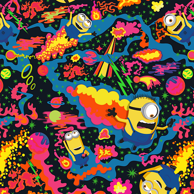 Stay Trippy - Minions Style Guide 2021 bright characters despicable me minions minions 2 psychedelic style guide styleguide trippy wotto