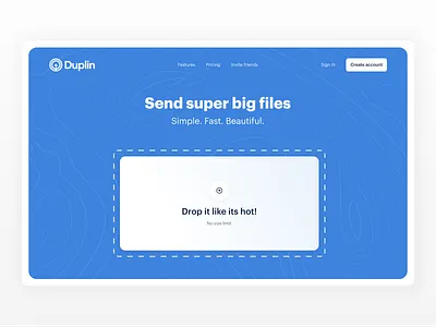 Duplin - File sharing app app file management file manager file service file sharing file storage file transfer file upload interface landing product product page saas service share sharing ui ux web web app