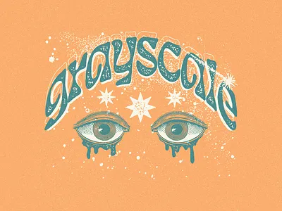 Grayscale apparel band illustration merch pop punk vector