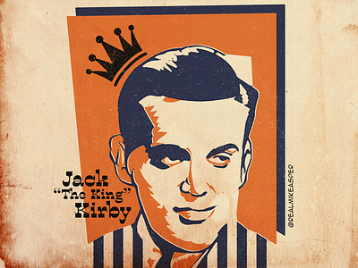 Jack Kirby Portrait cartoonist cartoonist kayfabe cmyk comic book comics dc digital illustrtion fantastic four graphic halftone halftone dots illustration jack kirby kirby kirby krackle marvel photoshop the king typography vintage