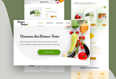 Greengrocer | Web Design branding greengrocer grocery illustrator logo ui webdesign xd