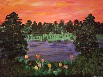 Lakeside Tranquility trees