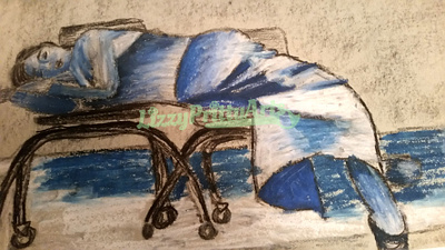 Resting Woman blue