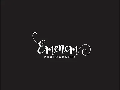 Emenem Photography brand branding clean design flat identity logo
