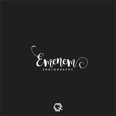 Emenem Photography brand branding clean design flat identity logo