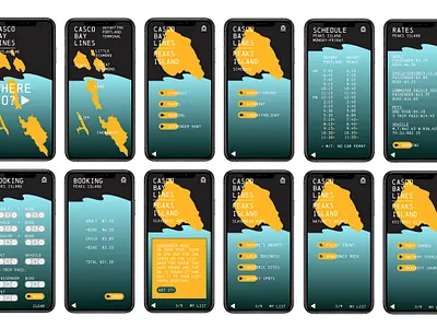 Casco Bay Lines App Design app branding design graphic design illustration logo typography ui ux vector