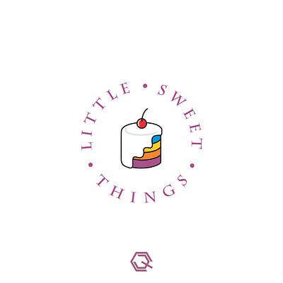 Little Sweet Things brand branding clean design flat identity logo