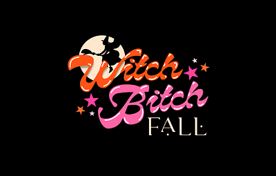 Witch Bitch Fall Typography autumn cursive fall font halloween lettering october procreate retro season september spooky spooky season typography witch