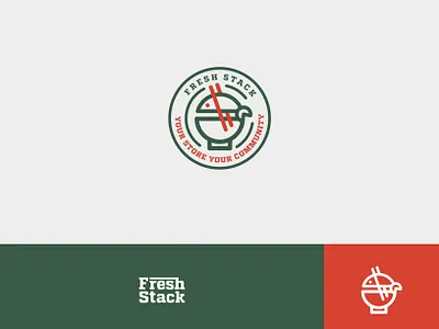 Fresh Stack Food Company Logo Design flat logo food company food logo design graphee bee graphic design logo design minimal logo modern logo mark team alpha