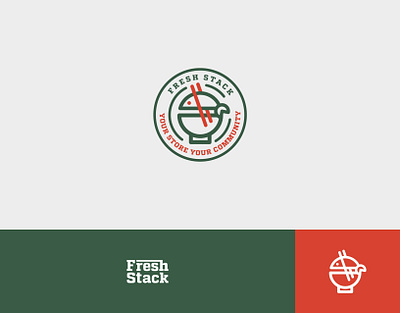 Fresh Stack Food Company Logo Design flat logo food company food logo design graphee bee graphic design logo design minimal logo modern logo mark team alpha