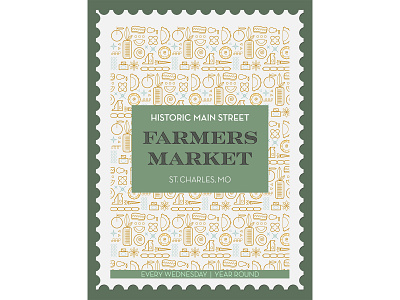 Farmers Market Poster 🥬🌽🥕 2d brand branding farm farming food geometric graphic design icon illustration letter local organic pattern poster rebound shop typography weekly warmup