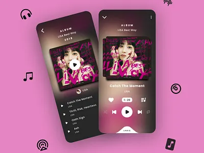 Music Player App mobile app design mobile ui music music player ui ux