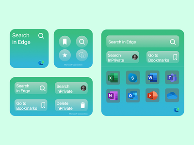 Apple's MS Edge Browser widgets app apple browser concept dailyuichallenge design edge illustration ios logo microsoft ui ux vector widgets