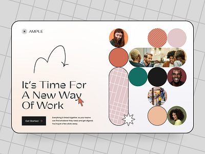 Ample Saas Landing page design chat collaboration communication defi fintech invoice landing page payment productivity saas saas landing page software startup team management tool video web web design webflow website