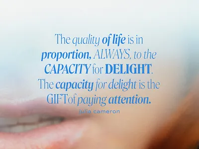 capacity for delight delight feminine inspiration joy kiss light lips photography prism quote woman