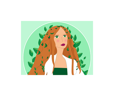 Simple illustration design 2d art character design design girl illustration nature