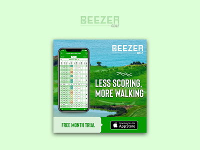 Beezer Golf Banner Design app banner banner bazaar bannerbazaar creative banner design game game app golf google ad banner social media banner