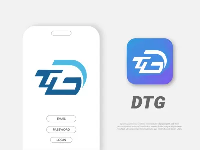 DTG Logo Design 3d animation branding graphic design logo motion graphics ui