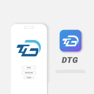 DTG Logo Design 3d animation branding graphic design logo motion graphics ui