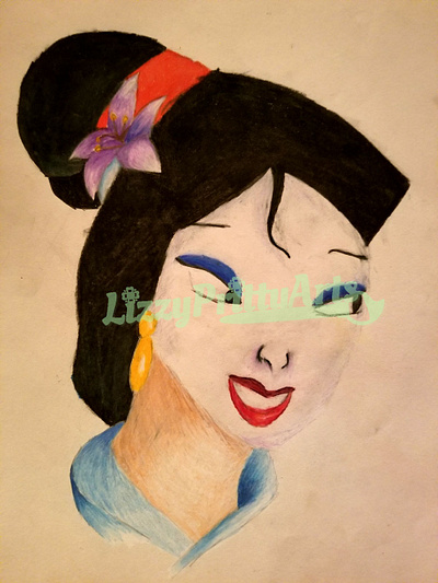 Miss Mistress colored pencil colored pencils disney disney princess drawing drawings mulan princess
