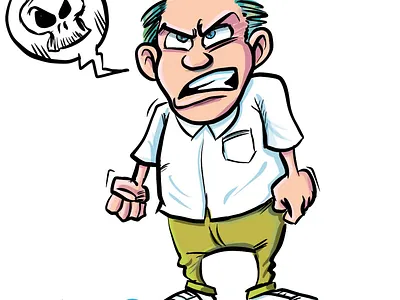 Angry man cartoon cartoon character humour illustration illustrator