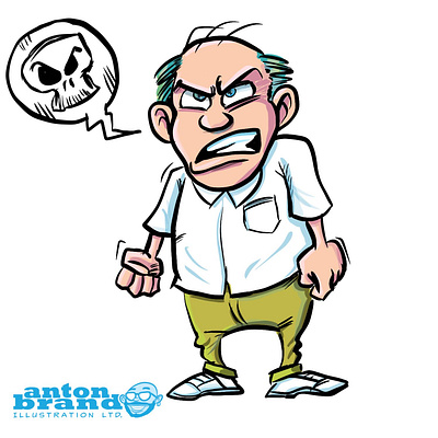 Angry man cartoon cartoon character humour illustration illustrator