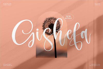 Gishefa - Beautiful Script Font 3d animation app branding design graphic design icon illustration logo motion graphics typography ui ux vector