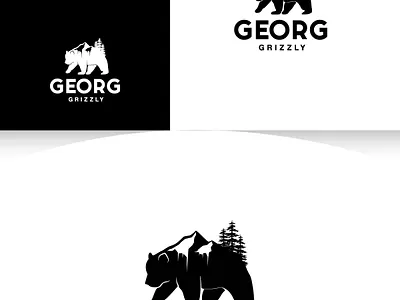GEORG GRIZZLY bear logo branding illustration art logodesign