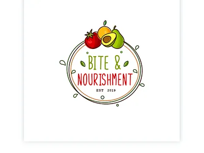 Bite & Nourishment branding fruits logo logodesign