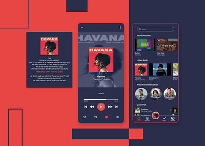 Music Player App app design ui ux