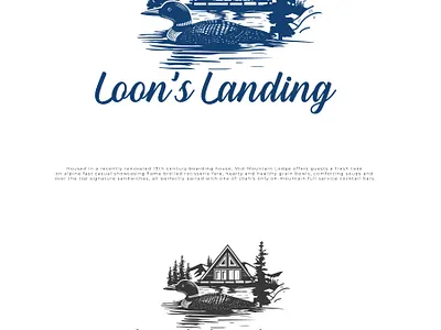 Loons Landing branding illustration logodesign