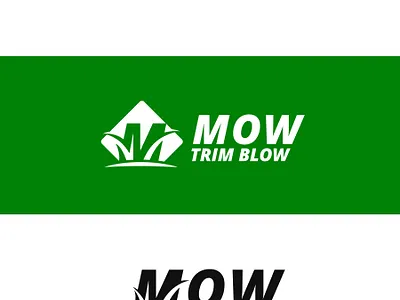 Mow Trim Blow branding font base logodesign minimalist logo