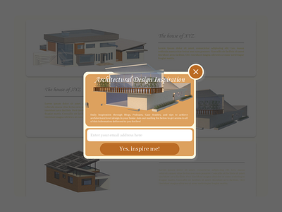 Architecture Mailing List Pop-up/Overlay architecture dailyui dailyui016 lead magnet uiux