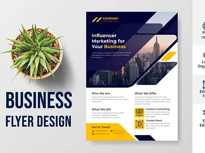 Consultation business flyer design template modern