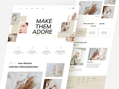 Dreamy - Skincare Landing Page clean design landing page skincare skincare landing page skincare website ui uiux web design website