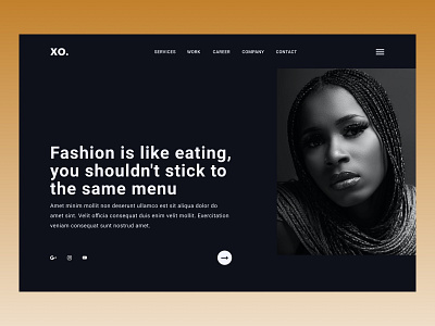 Fashion Website landing page branding fashion website graphic design logo ui user interface ux web design website design