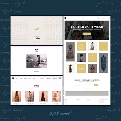 Zlato - An Ecommerce Website branding illustrator. landing page ui web design