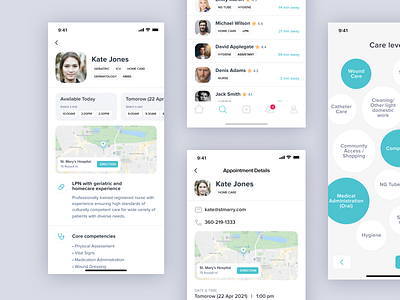 Medical Appointment iOS App app design ios medical medicine minimal onboarding sketch ui ux