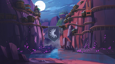 DEEP RAVINES commission concept concept art digital paint environment fantasy illustration photoshop