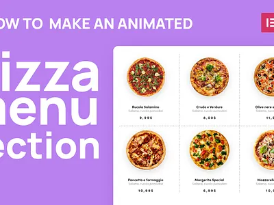 Pizza Menu Design Tutorial adobexd clean design elementor tutorial ui wordpress