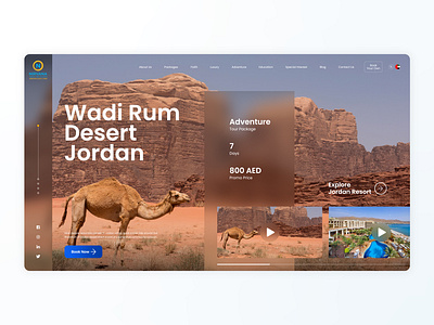 Jordan adventure branding creative designs design desktop illustration interface jordan lifestyle logo design mockups travel travel website ui uiux uiux design ux web web design website design