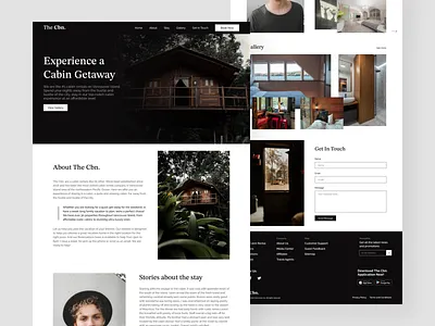 The Cbn. Landing Page booking branding cabin graphic design holiday hotel landing page landing page design reservation travel ui design uiux vacation web design website
