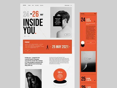 Inside you - landing page branding clean design desktop landing landing page layout minimal modern typography ui ui design web app web design website