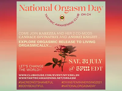 National Orgasm Day Flyer flyer graphic design sex positive typography